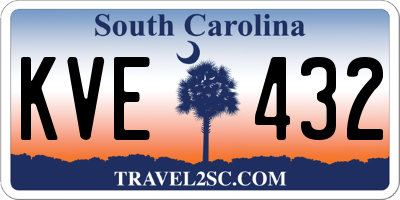 SC license plate KVE432