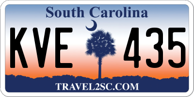SC license plate KVE435