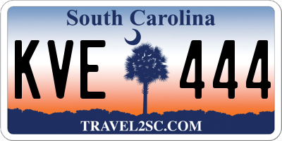 SC license plate KVE444