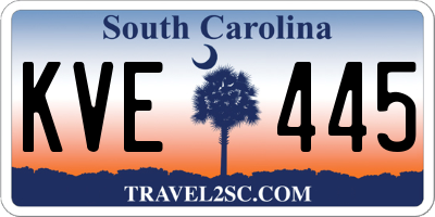 SC license plate KVE445