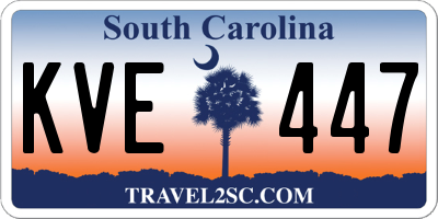 SC license plate KVE447