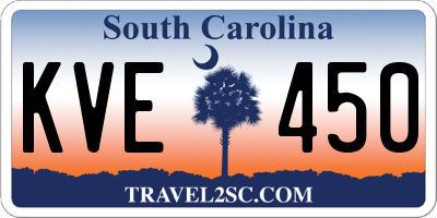 SC license plate KVE450