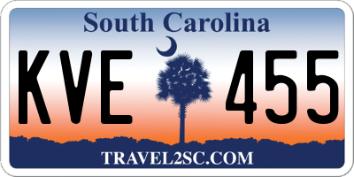 SC license plate KVE455