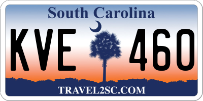 SC license plate KVE460