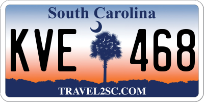 SC license plate KVE468