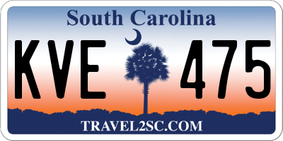 SC license plate KVE475
