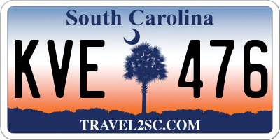 SC license plate KVE476