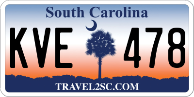 SC license plate KVE478