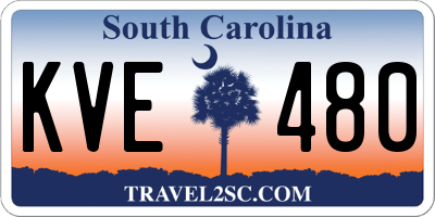 SC license plate KVE480