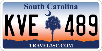 SC license plate KVE489