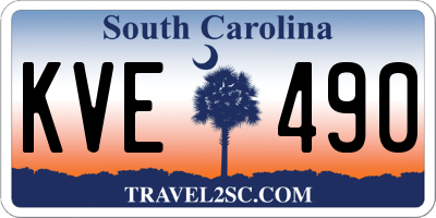 SC license plate KVE490