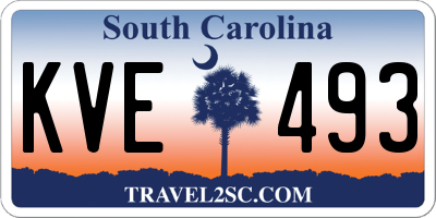 SC license plate KVE493