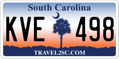 SC license plate KVE498