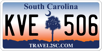 SC license plate KVE506