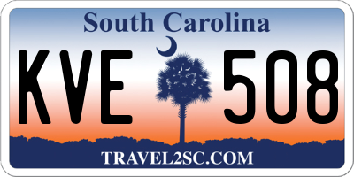 SC license plate KVE508