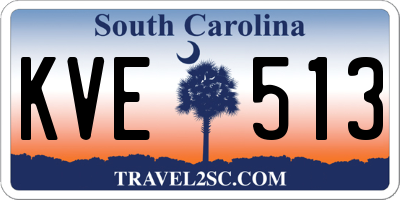 SC license plate KVE513