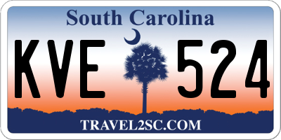 SC license plate KVE524