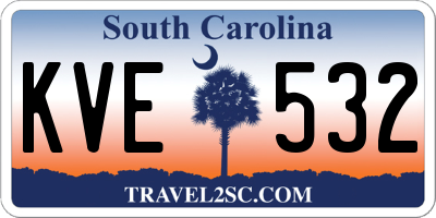 SC license plate KVE532