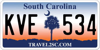 SC license plate KVE534
