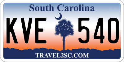 SC license plate KVE540
