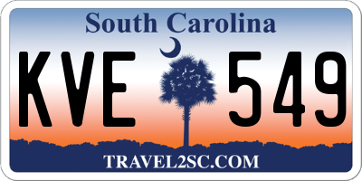 SC license plate KVE549