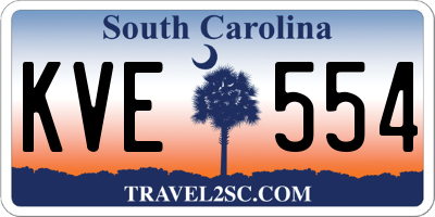 SC license plate KVE554