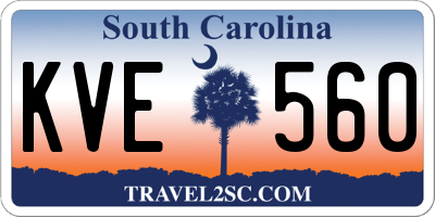 SC license plate KVE560