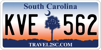 SC license plate KVE562