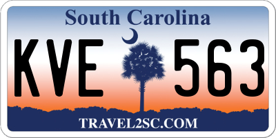 SC license plate KVE563