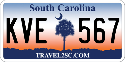 SC license plate KVE567