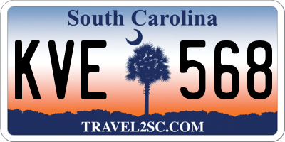 SC license plate KVE568