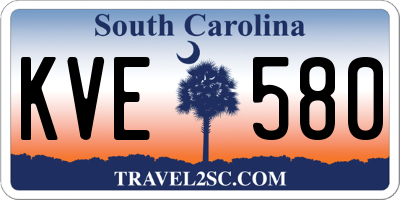 SC license plate KVE580