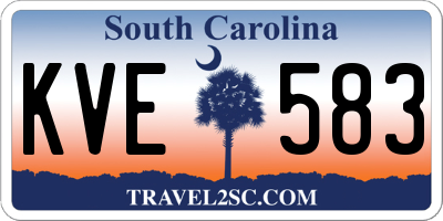 SC license plate KVE583