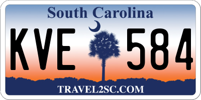 SC license plate KVE584