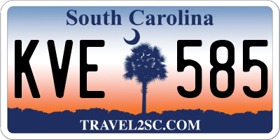 SC license plate KVE585