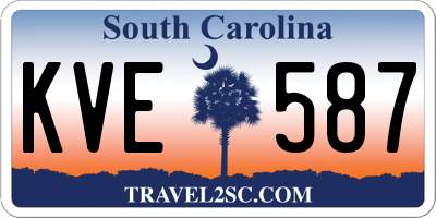 SC license plate KVE587