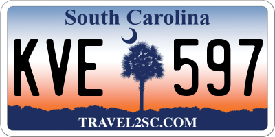SC license plate KVE597