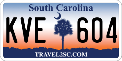 SC license plate KVE604
