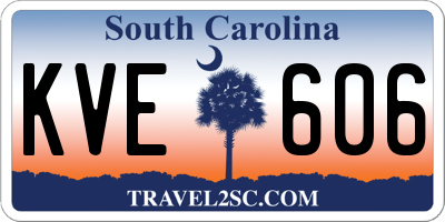 SC license plate KVE606
