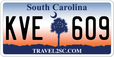 SC license plate KVE609