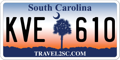 SC license plate KVE610