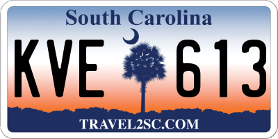 SC license plate KVE613