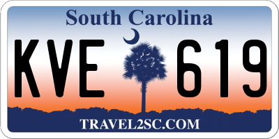 SC license plate KVE619