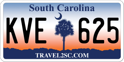 SC license plate KVE625