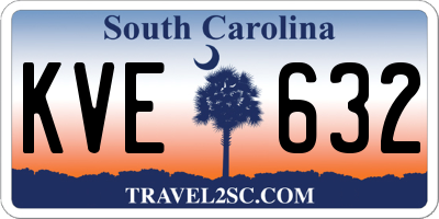SC license plate KVE632