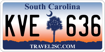 SC license plate KVE636