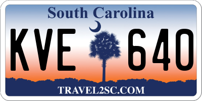 SC license plate KVE640