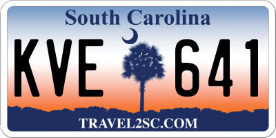 SC license plate KVE641