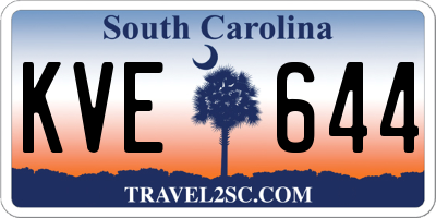 SC license plate KVE644