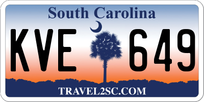 SC license plate KVE649